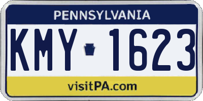 PA license plate KMY1623
