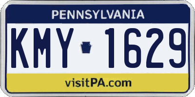 PA license plate KMY1629