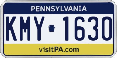 PA license plate KMY1630