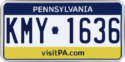 PA license plate KMY1636