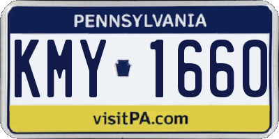 PA license plate KMY1660