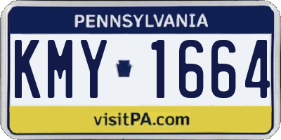 PA license plate KMY1664