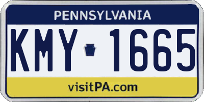 PA license plate KMY1665