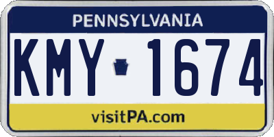 PA license plate KMY1674