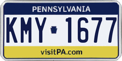 PA license plate KMY1677