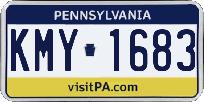 PA license plate KMY1683