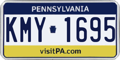 PA license plate KMY1695