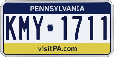 PA license plate KMY1711