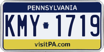 PA license plate KMY1719