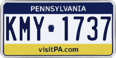PA license plate KMY1737