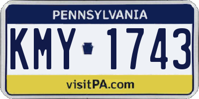 PA license plate KMY1743