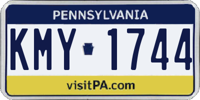 PA license plate KMY1744