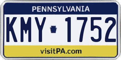 PA license plate KMY1752