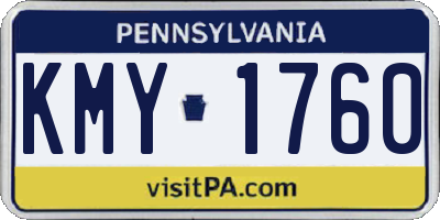 PA license plate KMY1760