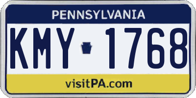 PA license plate KMY1768
