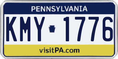 PA license plate KMY1776