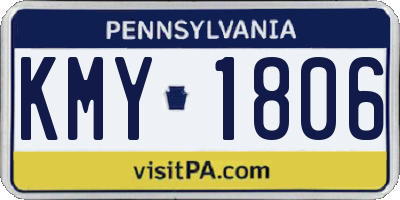 PA license plate KMY1806