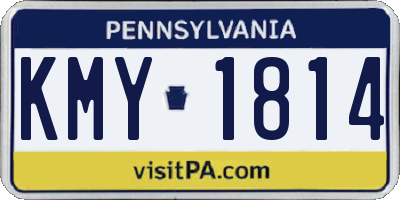 PA license plate KMY1814