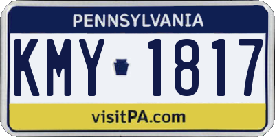 PA license plate KMY1817
