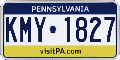 PA license plate KMY1827