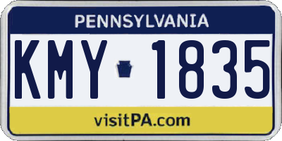 PA license plate KMY1835