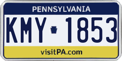 PA license plate KMY1853