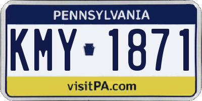 PA license plate KMY1871