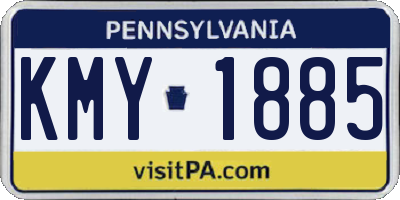 PA license plate KMY1885