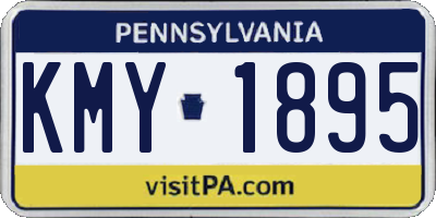 PA license plate KMY1895