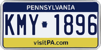 PA license plate KMY1896
