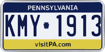 PA license plate KMY1913