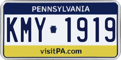 PA license plate KMY1919