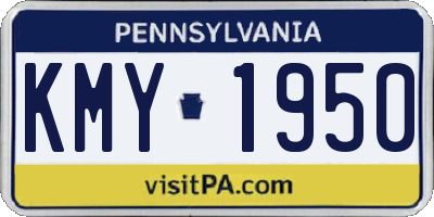 PA license plate KMY1950
