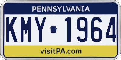 PA license plate KMY1964
