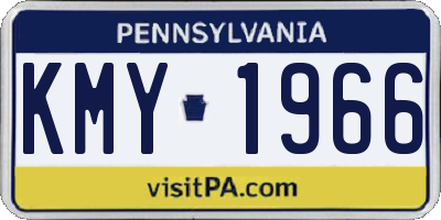 PA license plate KMY1966