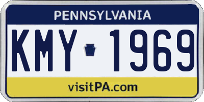 PA license plate KMY1969