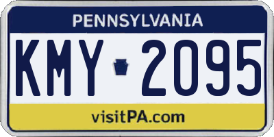 PA license plate KMY2095