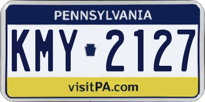 PA license plate KMY2127