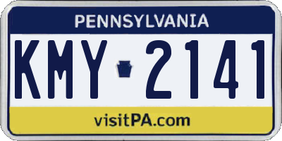 PA license plate KMY2141