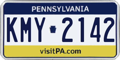 PA license plate KMY2142