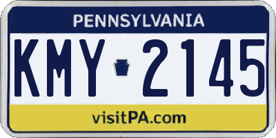 PA license plate KMY2145