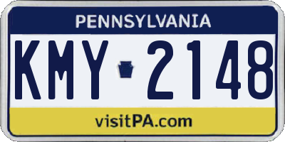 PA license plate KMY2148