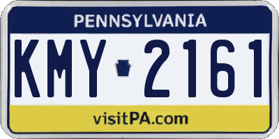 PA license plate KMY2161