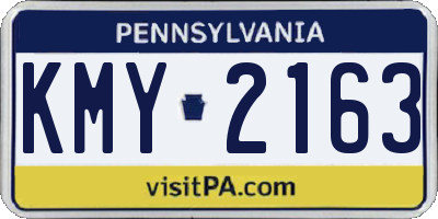PA license plate KMY2163