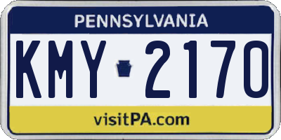 PA license plate KMY2170