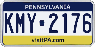 PA license plate KMY2176