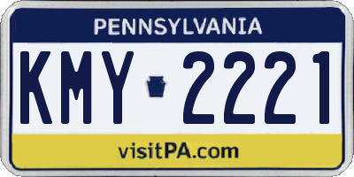 PA license plate KMY2221