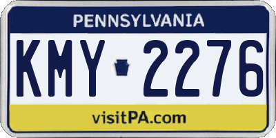 PA license plate KMY2276