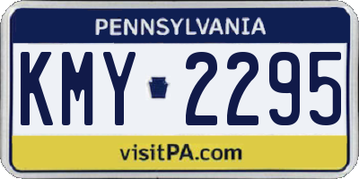 PA license plate KMY2295