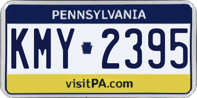 PA license plate KMY2395